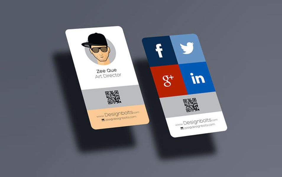 Download Free Rounded Corner Vertical Business Card Mock-up PSD » CSS Author