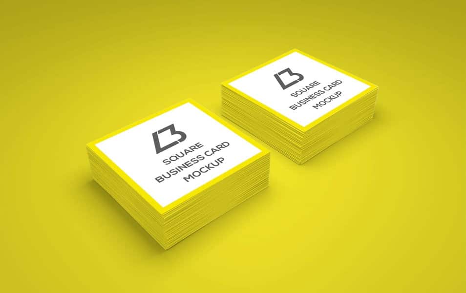 Free square business card mockup psd Idea