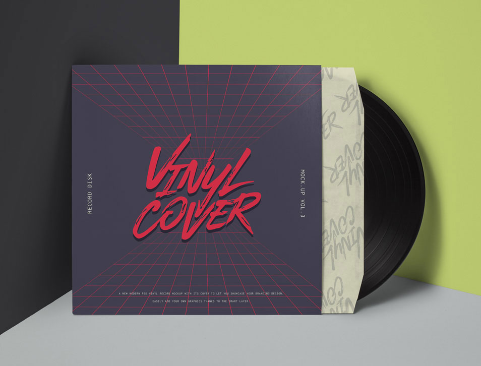 Download PSD Vinyl Cover Record Mockup » CSS Author