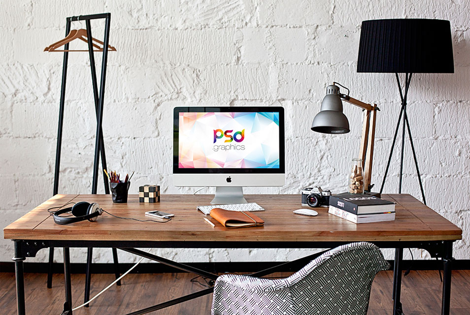 Download IMac In Home Office Mockup Free PSD » CSS Author