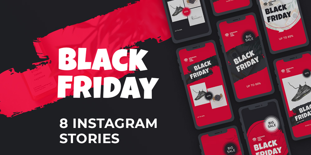 Black Friday Instagram Stories Template PSD