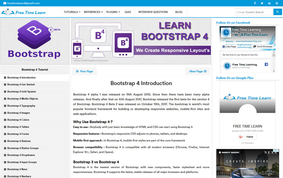 Learn Bootstrap 4 : Tutorials, Courses, Articles, Books & Cheat Sheets ...