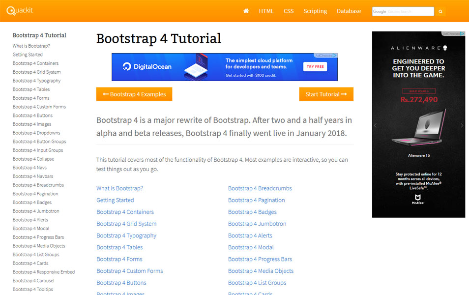 Learn Bootstrap 4 : Tutorials, Courses, Articles, Books & Cheat Sheets ...