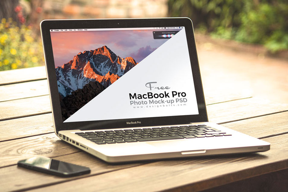 Download Free Apple MacBook Pro Photo Mock-up PSD » CSS Author