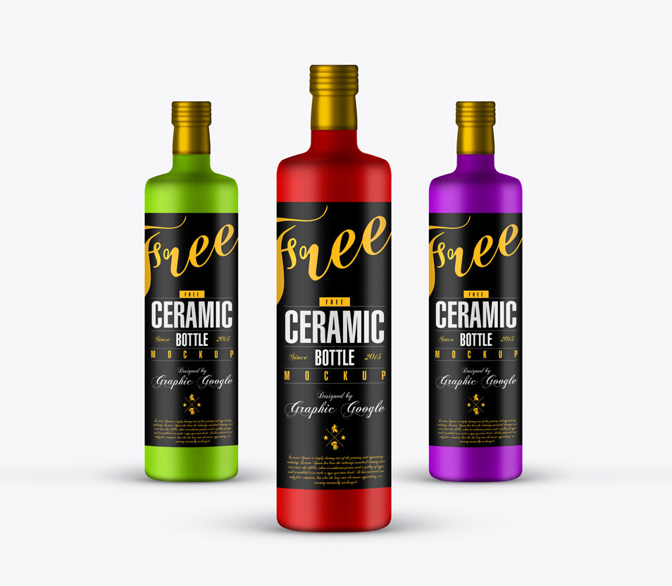 Download Free Ceramic Bottle Mock-up PSD » CSS Author