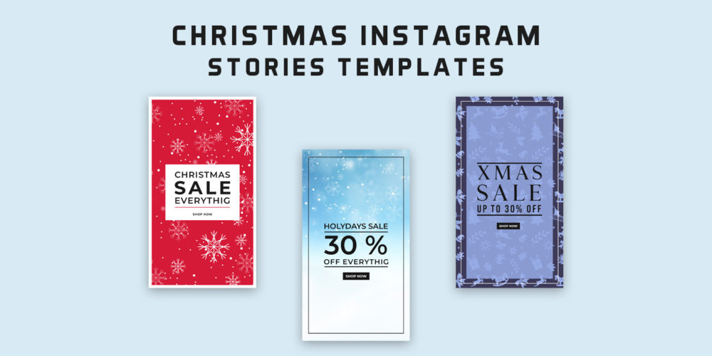 Free Christmas Instagram Stories Templates PSD