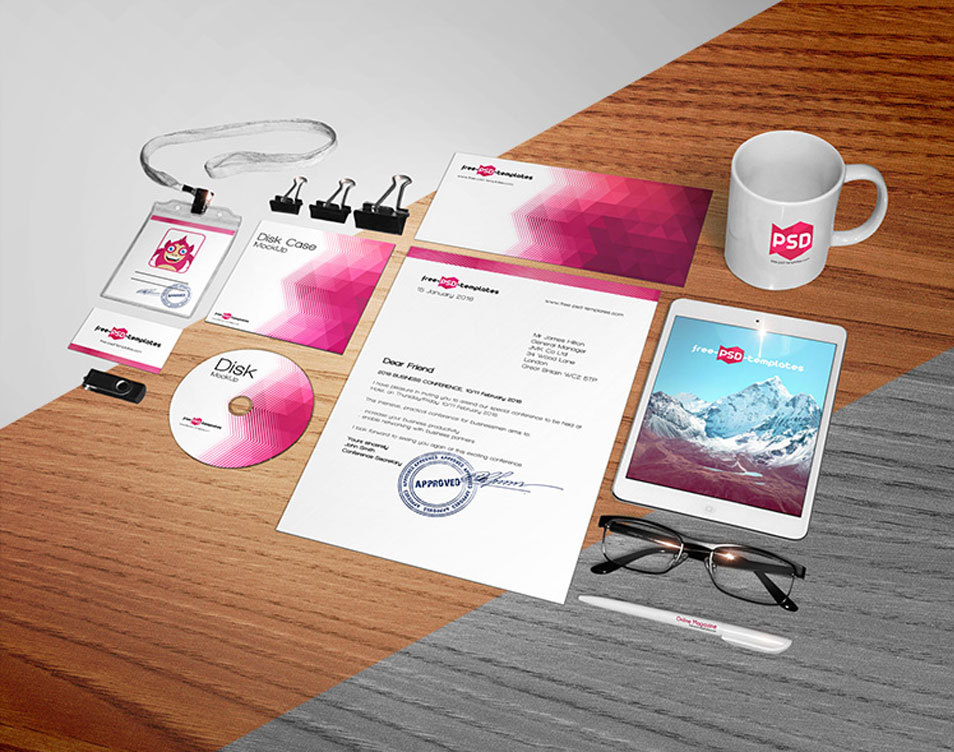 Download Free Corporate Identity Mock-up In PSD » CSS Author