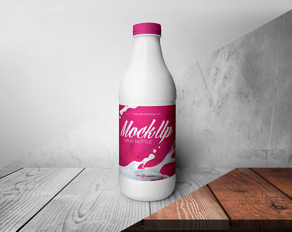 Free Milk Bottle Mockup In PSD » CSS Author