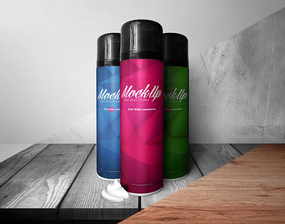 Free Shaving Foam Mock-up In PSD » CSS Author