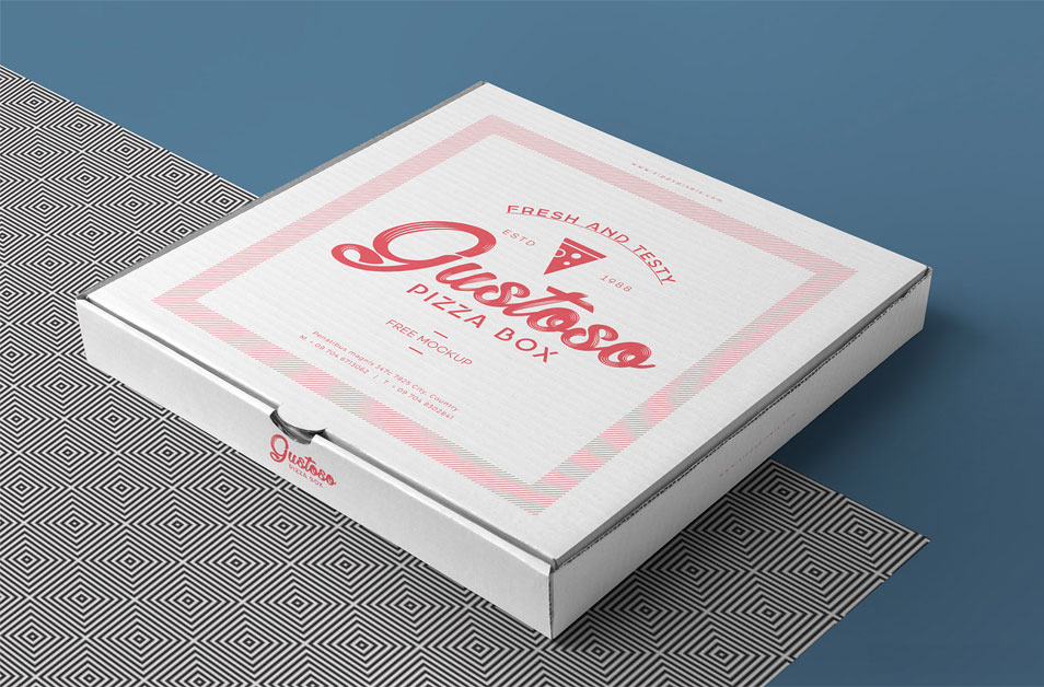 Download Free Takeaway Pizza Box Mockup » CSS Author