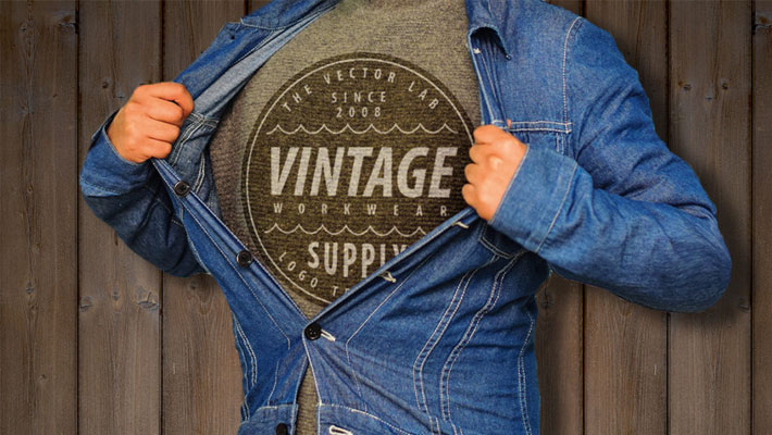 Download Free Vintage Fashion Logo Mockup PSD For Man » CSS Author