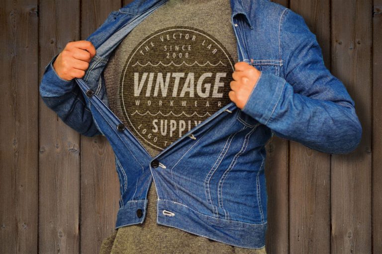 Download Free Vintage Fashion Logo Mockup PSD For Man » CSS Author