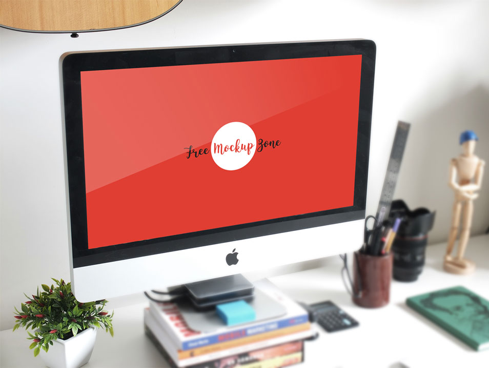 Free IMac MockUp PSD Template » CSS Author