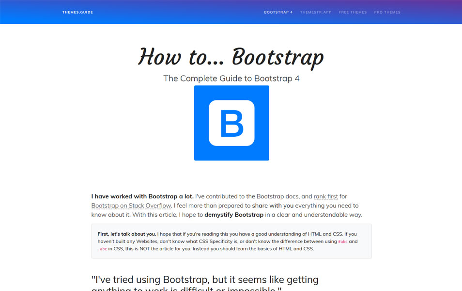 Learn Bootstrap 4 : Tutorials, Courses, Articles, Books & Cheat Sheets