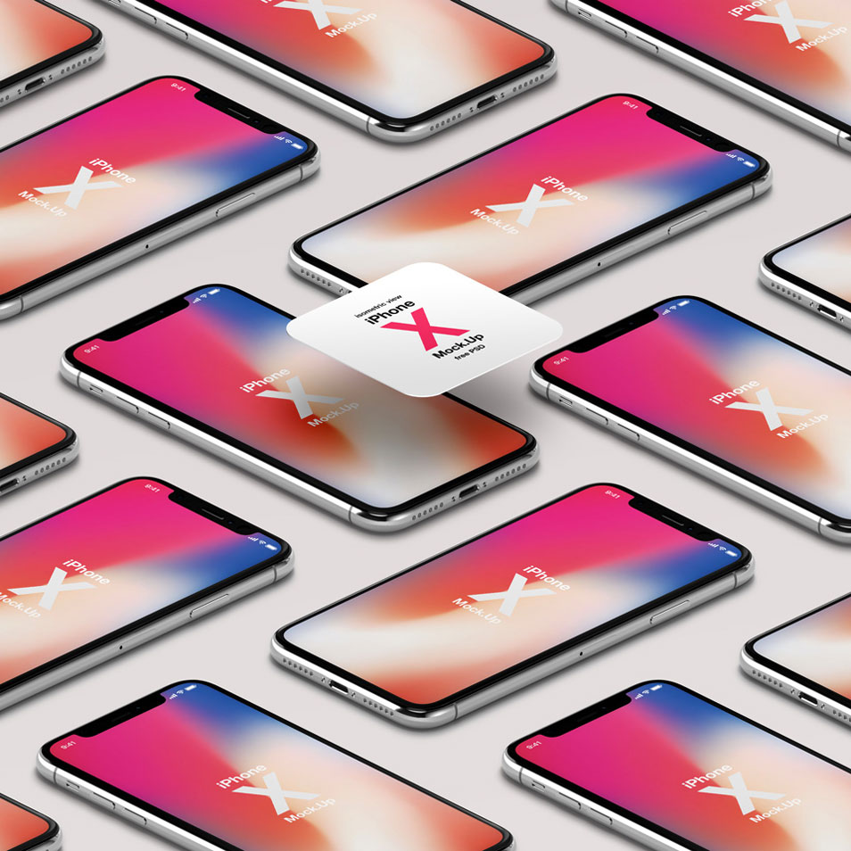 IPhone X PSD Mockup Isometric CSS Author
