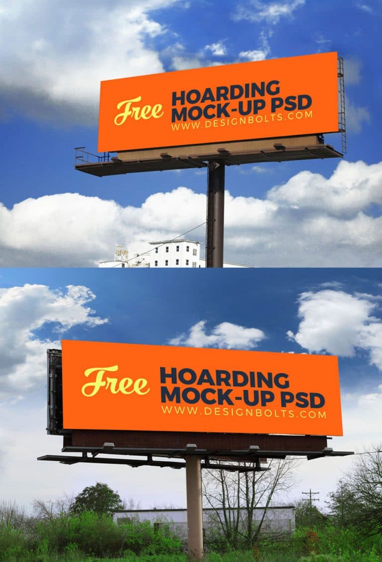 2 Free Outdoor Advertising Billboard (Hoarding) Mockup PSD » CSS Author