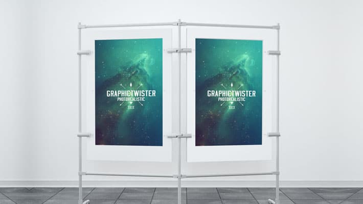 Download Double Stand Banner Mockup Css Author PSD Mockup Templates