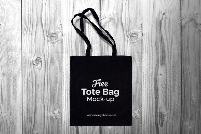 Download Free Black Cotton Tote Shopping Bag Mock-up PSD » CSS Author
