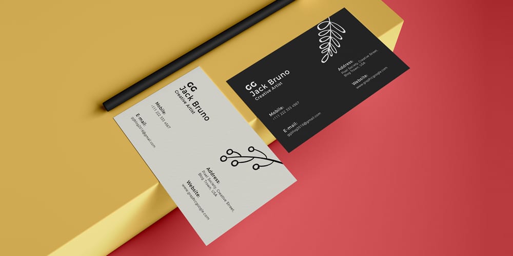 Download 100+ Free Business Card Mockups PSD » CSS Author