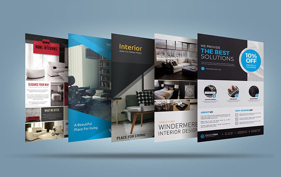 Free Letter Size Multiple Flyers Bundle Mockup PSD » CSS