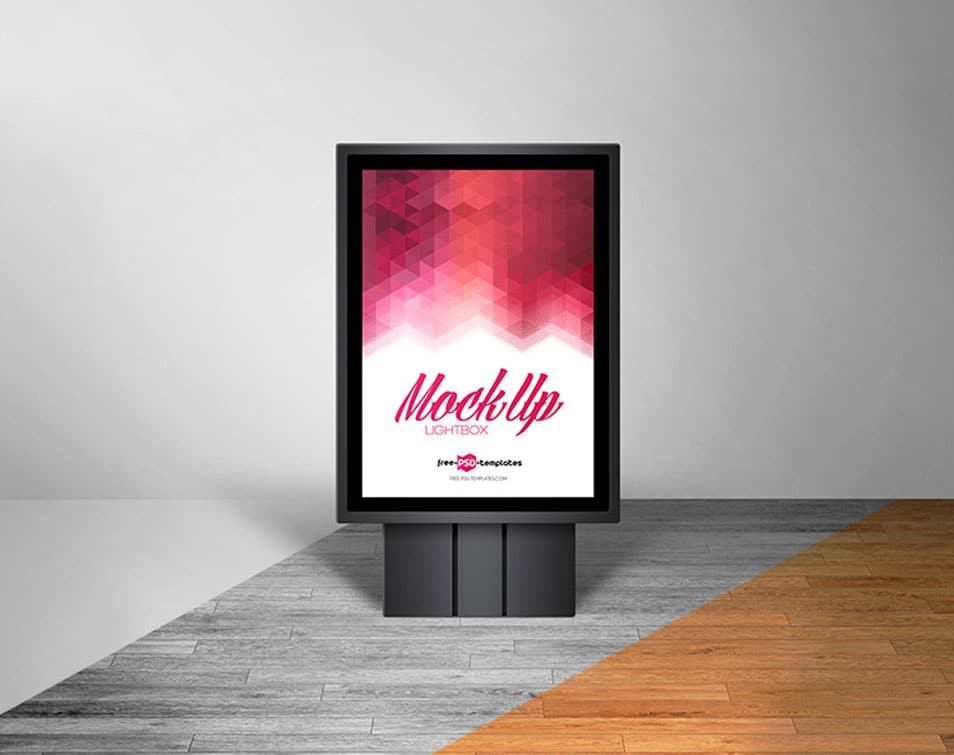 Download Free Lightbox Poster Outdoor Mock-up In PSD » CSS Author
