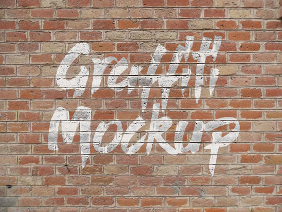 Download Free Logo & Graffiti Brick Wall Mock-up PSD » CSS Author