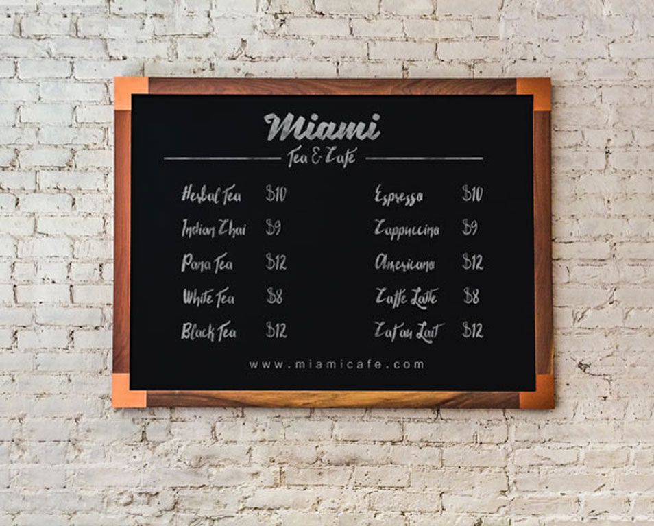Download Free Shop Price Chalkboard Menu Mock-up PSD » CSS Author