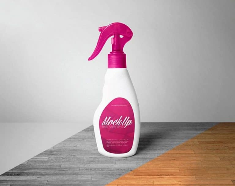 Download Free Spray Plastic Bottle Mock-up In PSD » CSS Author