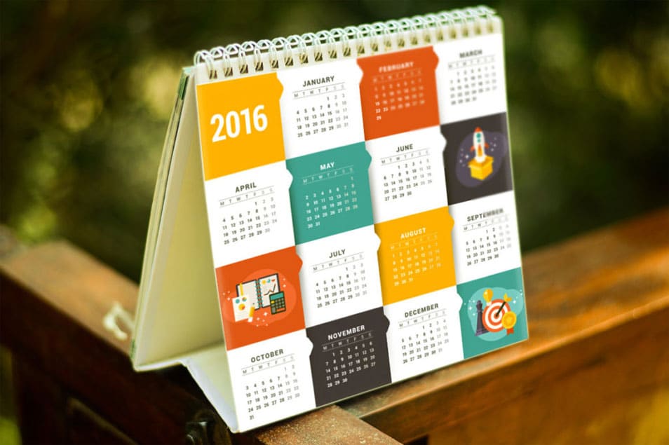 Free Square Calendar PSD Mockup » CSS Author