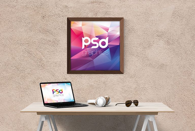 Download Square Wall Frame Mockup PSD » CSS Author