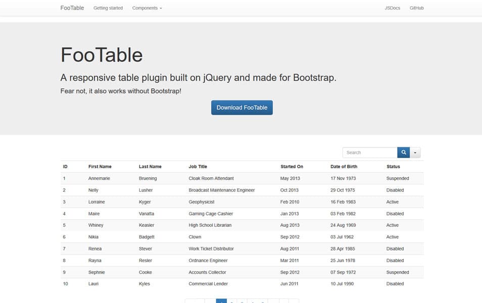 FooTable