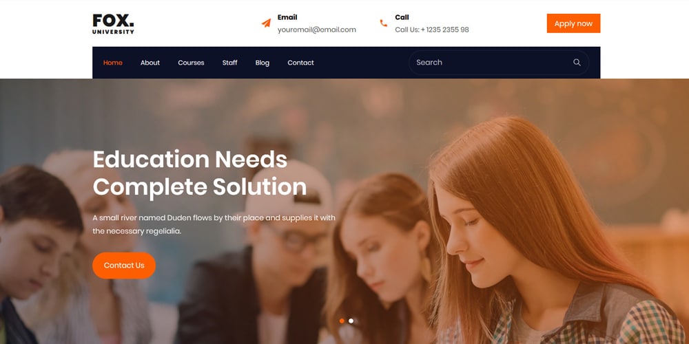 Free Education HTML Website Templates » CSS Author