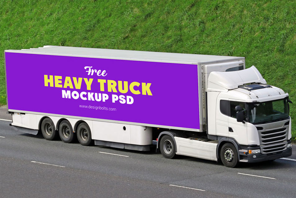 Download Free Vehicle Branding Heavy Duty Truck Mockup PSD » CSS Author
