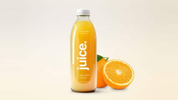 Download Small Glass Bottle Juice Mockup PSD » CSS Author