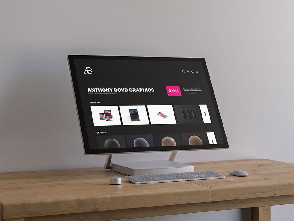 Download Surface Studio On Table Mockup » CSS Author