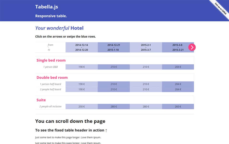 Tabella js - jQuery Table Plugins