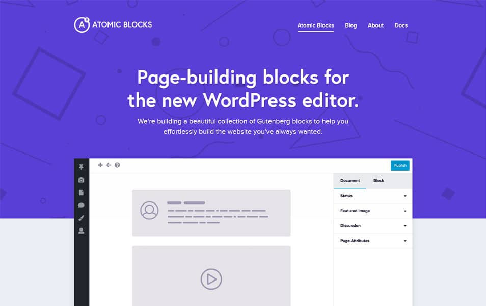 30+ Wordpress Gutenberg Plugins, eBook, Articles & Resources 3 Atomic Blocks - Gutenberg plugins