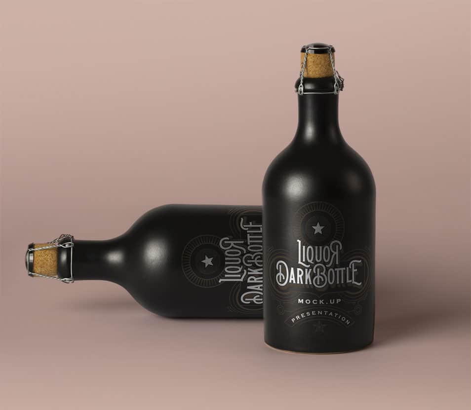 Download Dark PSD Liquor Bottle Mockup » CSS Author