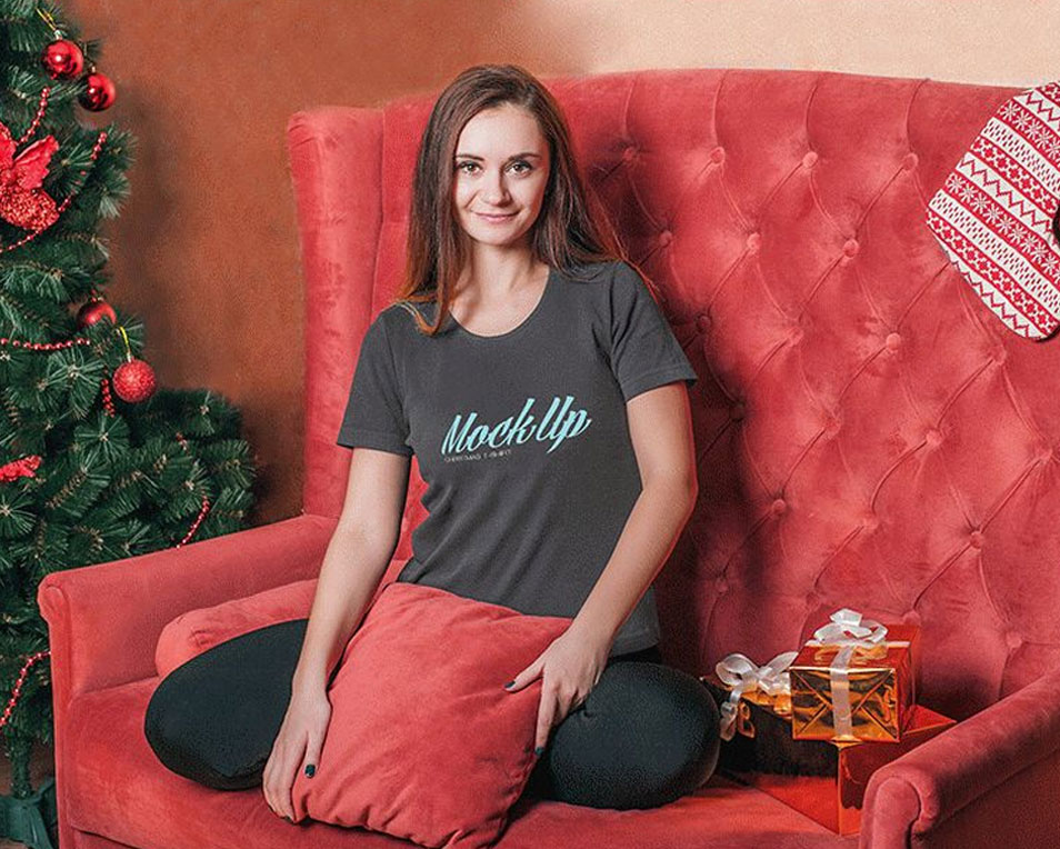 Download Free Christmas T-Shirt Mock-up In PSD » CSS Author