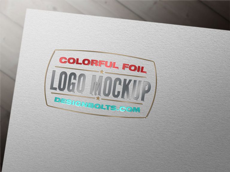 Download Free Colorful Foil Logo Mockup PSD » CSS Author