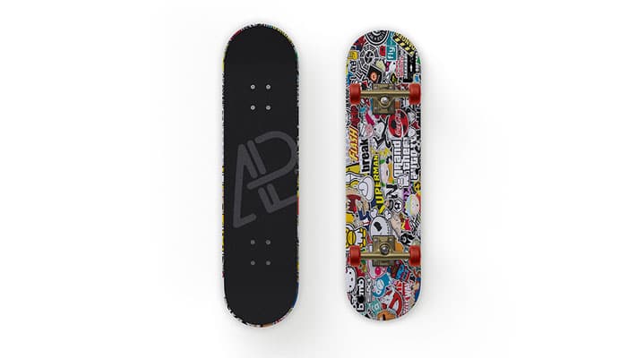 Download Front And Back Customizable Skateboard Mockup » CSS Author