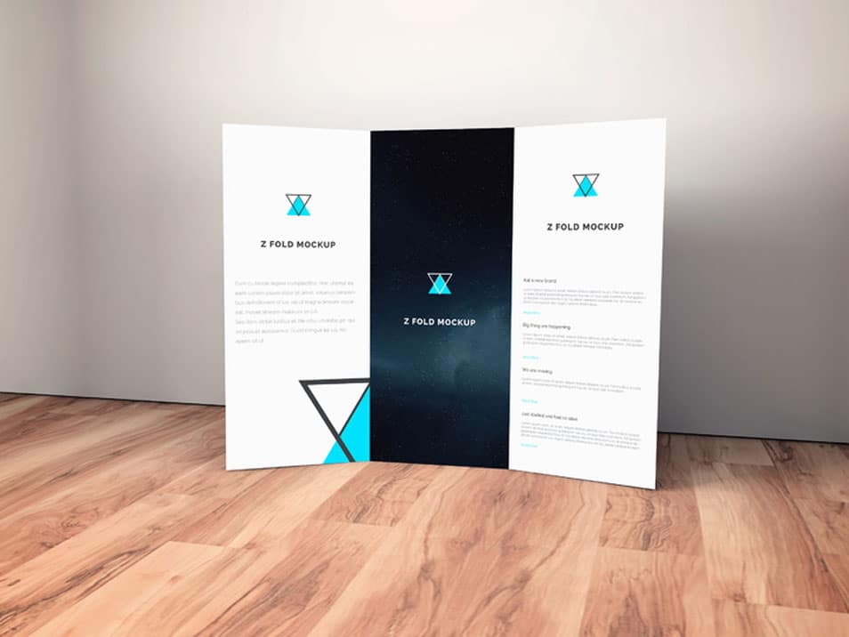 Brochure On Wooden Floor Mockup » CSS Author