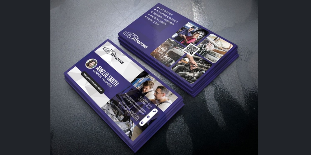 Car Repair Shop Business Card PSD