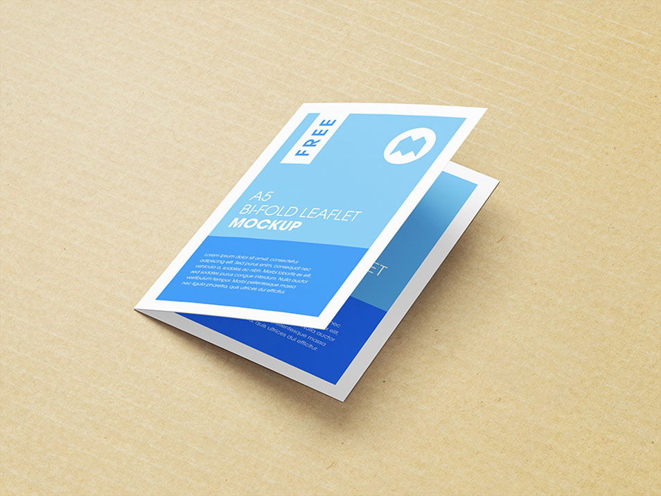 Download Free A5 Bi-fold Leaflet Mockup » CSS Author