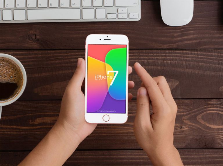 Download Free Man Holding IPhone 7 Mockup PSD Template » CSS Author