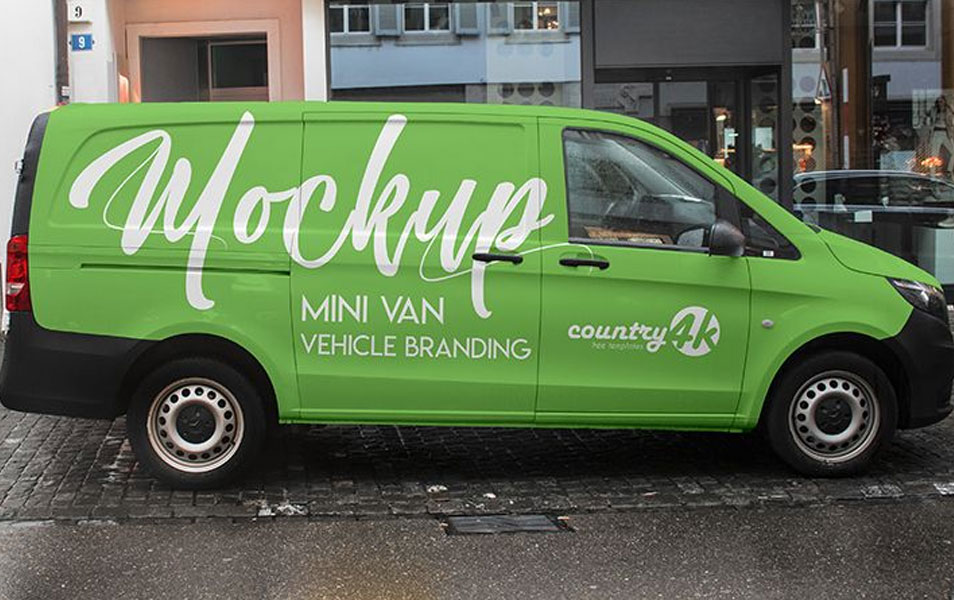 Download Free Mini Van Vehicle Branding MockUp In 4k » CSS Author
