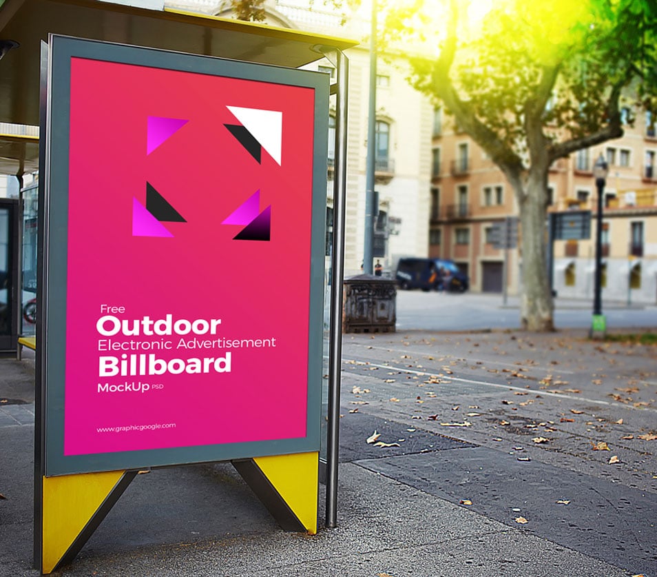 Download Free Outdoor Electronic Advertisement Billboard Mockup PSD ...