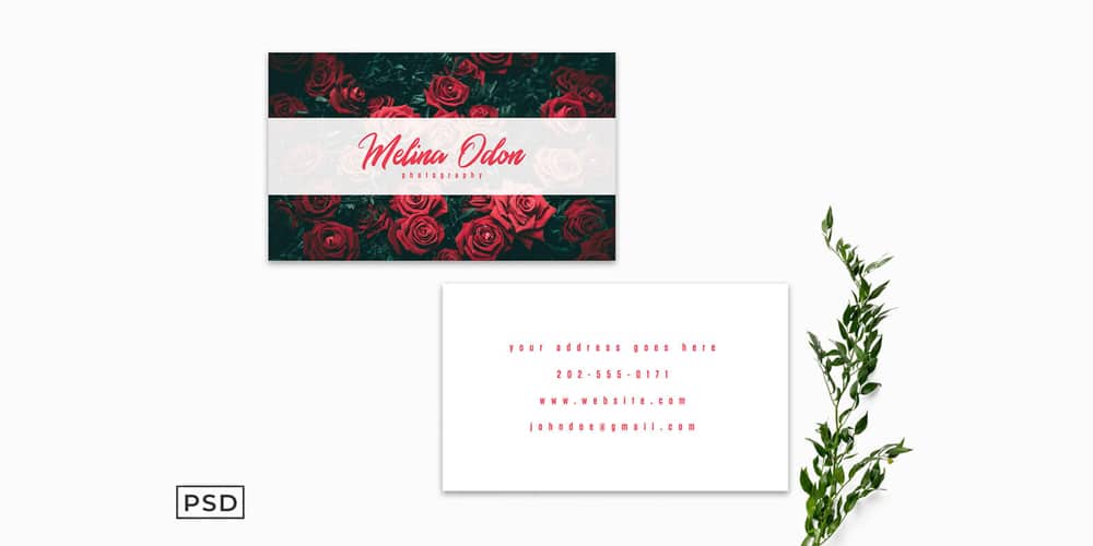 Minimal Floral Business Card Template