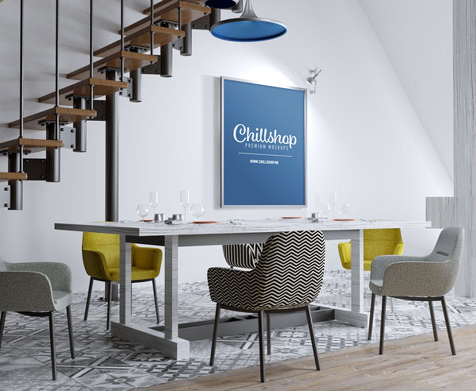 Poster/Artwork In A Modern Loft MockUp » CSS Author