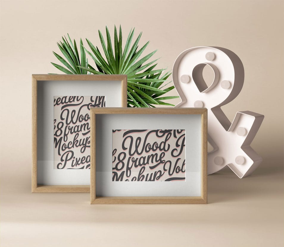 Download PSD Wood Frame Mockup » CSS Author